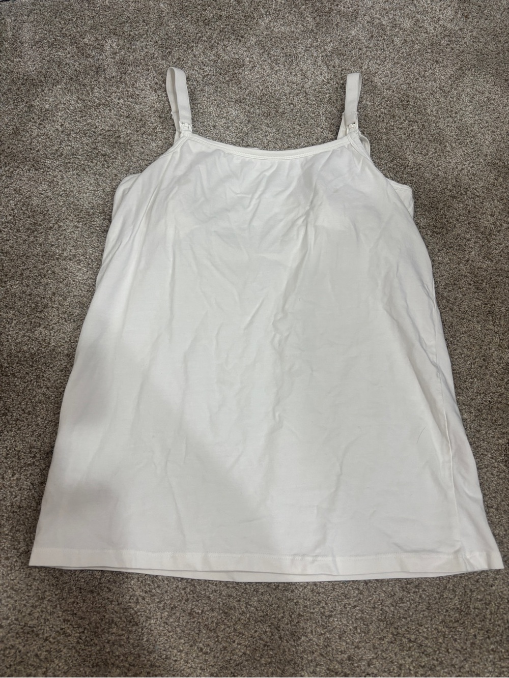 Kindred Bravely Organic Cotton White Nursing Pumping Tank Medium